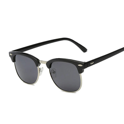 Half Frame Polarized Sunglasses Man Metal Gafas De Sol
