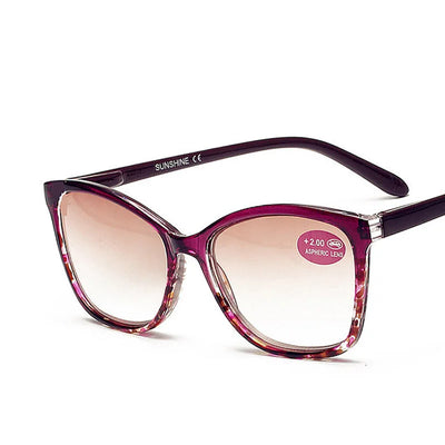 Women's Floral Reading Sunglasses – Brown Lens Eyewear +1.0 to +4.0
