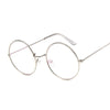 Round Glasses Frame Man Anti Blue Light Glasses Transparent Clear Lens