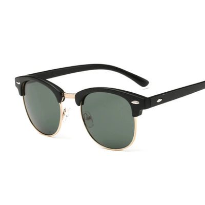 Half Frame Polarized Sunglasses Man Metal Gafas De Sol
