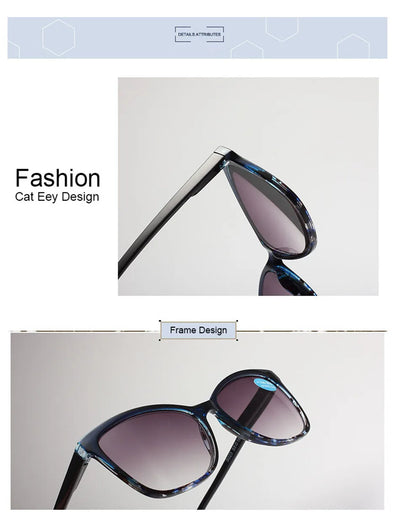 Women's Floral Reading Sunglasses – Brown Lens Eyewear +1.0 to +4.0