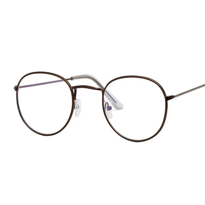 Round Glasses Frame Man Anti Blue Light Glasses