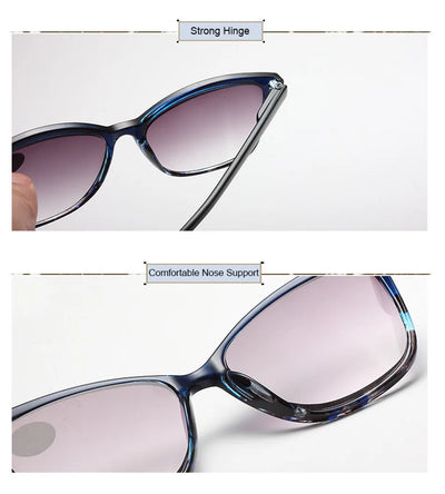 Women's Floral Reading Sunglasses – Brown Lens Eyewear +1.0 to +4.0