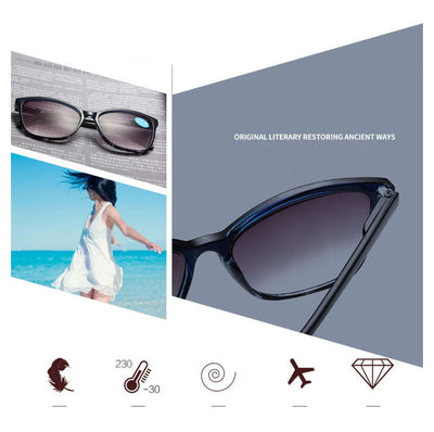 Women's Floral Reading Sunglasses – Brown Lens Eyewear +1.0 to +4.0