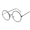 Round Glasses Frame Man Anti Blue Light Glasses Transparent Clear Lens