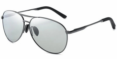 Aviation Metail Frame Polarized Sunglasses Men Color Changing Sun Glasses Pilot