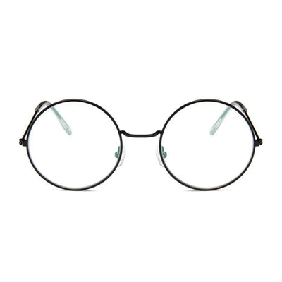 Round Glasses Frame Man Anti Blue Light Glasses Transparent Clear Lens