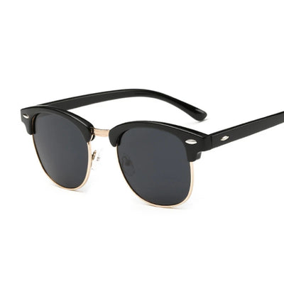 Half Frame Polarized Sunglasses Man Metal Gafas De Sol