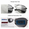 Aviation Metail Frame Polarized Sunglasses Men Color Changing Sun Glasses Pilot