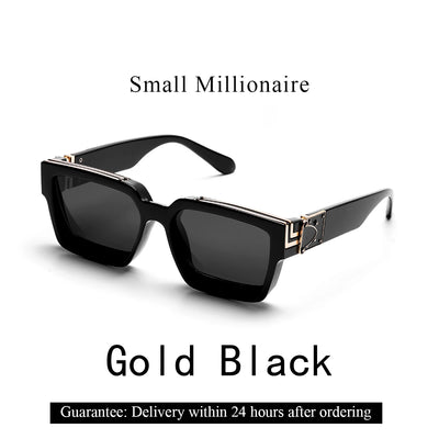Ruiao Retro Black Millionaire Shades Luxury Sunglasses 2025