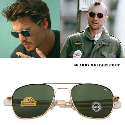Fashion Classical Aviation Sunglasses Men AO Sun Glasses For Male American Army Military