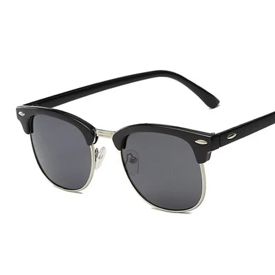 Half Frame Polarized Sunglasses Man Metal Gafas De Sol