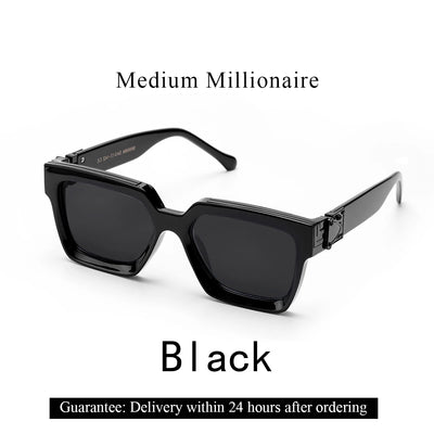 Ruiao Retro Black Millionaire Shades Luxury Sunglasses 2025