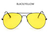 Pilot Yellow Sunglasses Men Day Night Vision