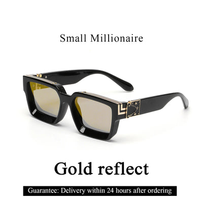 Ruiao Retro Black Millionaire Shades Luxury Sunglasses 2025