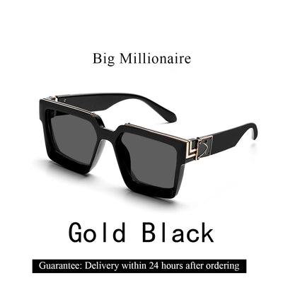 Ruiao Retro Black Millionaire Shades Luxury Sunglasses 2025