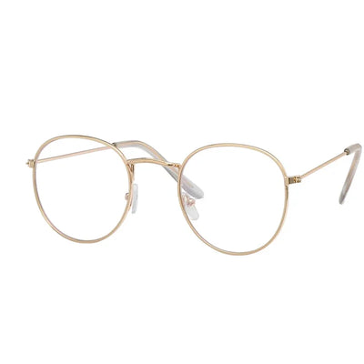 Round Glasses Frame Man Anti Blue Light Glasses