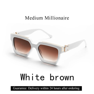 Ruiao Retro Black Millionaire Shades Luxury Sunglasses 2025