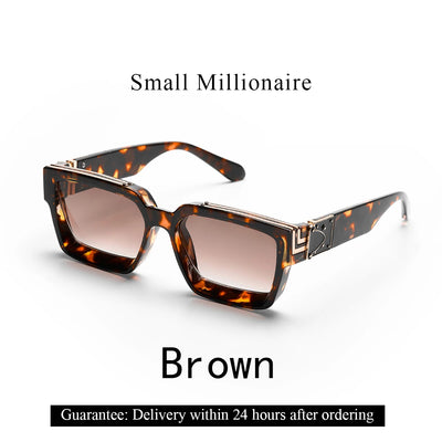 Ruiao Retro Black Millionaire Shades Luxury Sunglasses 2025